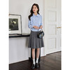 【年终特卖】熙世界100%长绒棉衬衫设计感不规则拼接显瘦上衣2025年秋季新款 商品缩略图3
