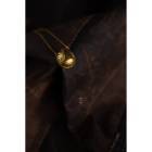 18k沉香堆金半圆形项链 商品图2