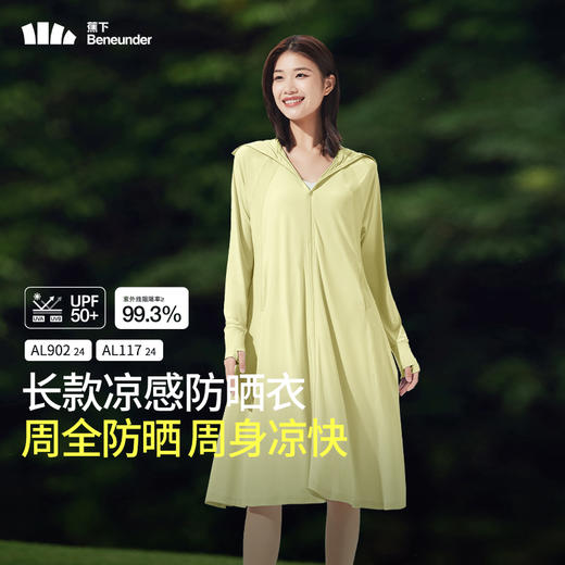 蕉下长款防晒衣女AL90224透气防紫外线防晒裙外套全身防晒服夏季 商品图5