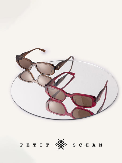 3000积分兑换  PETIT SCHAN小闪 jelly 果冻 复古小方框通透感色彩太阳墨镜 商品图8