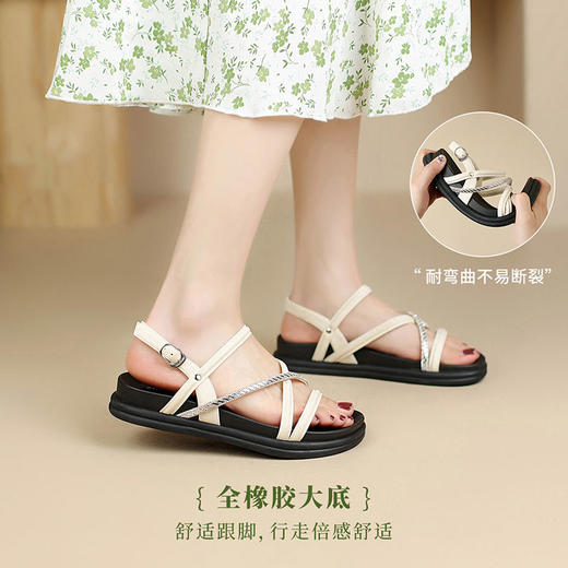 ZHR则则凉鞋女2024新款夏季网红轻便沙滩鞋时尚ins爆款罗马鞋外出 商品图5