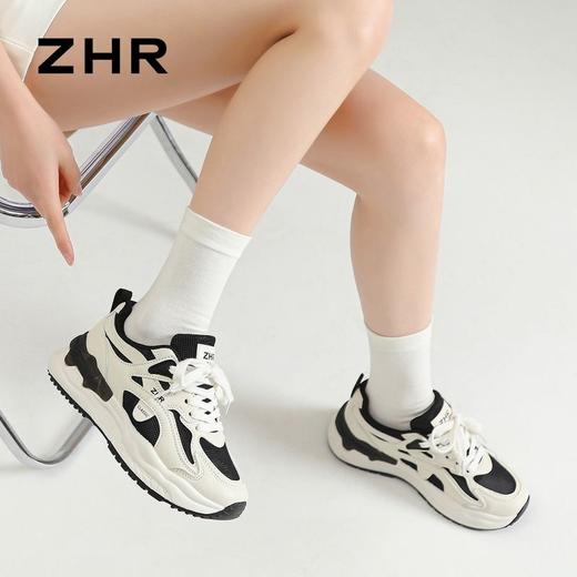ZHR则则轻便透气网面老爹鞋女2024夏季新款增高软底休闲运动女鞋 商品图7