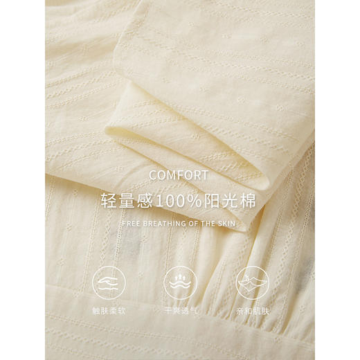 【79元福袋，不支持退换】熙世界文艺清新刺绣花边纯棉衬衫秋季2025新款别致小众长袖衬衣 商品图3