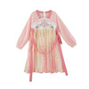 笛莎Deesha 女童2024秋季新款樱花顺纡绉国风连衣裙 商品缩略图4