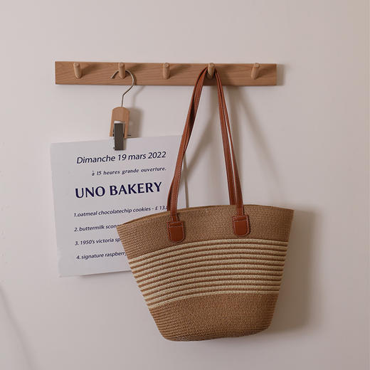 Safiya/索菲娅2024新款夏天时尚大容量托特包百搭编织女士单肩斜挎包 SF42215146 商品图6