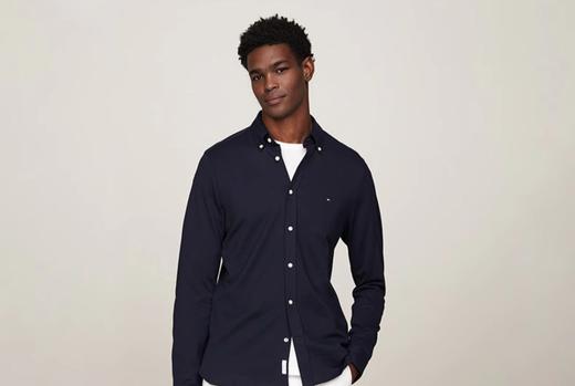TOMMY 长袖衬衫男  MW30675-DW5 藏青色. 商品图0