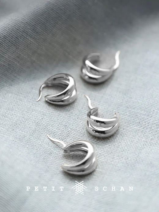 PETIT SCHAN小闪 JEW#006 Autumn leaves 秋叶 925纯银镀18k金耳环 商品图0