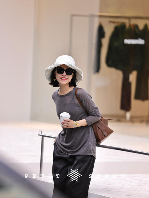 PETIT SCHAN小闪 #067 A Midsummer night's dream 仲夏夜之梦 法式印花大檐防晒渔夫帽 商品图4