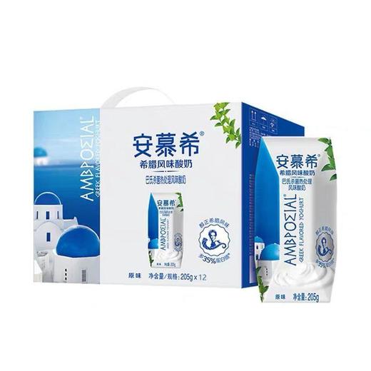 安慕希伊利希腊风味原味205g*10盒整箱酸奶生牛乳营养早餐 商品图0