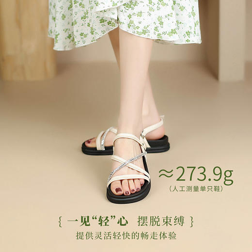 ZHR则则凉鞋女2024新款夏季网红轻便沙滩鞋时尚ins爆款罗马鞋外出 商品图6