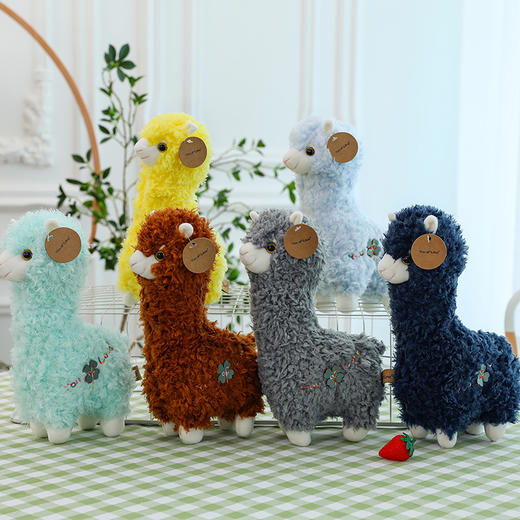 羊驼公仔可爱小马毛绒玩具羊驼毛绒玩具女生睡觉抱枕娃娃玩偶七夕圣诞情人节送女友礼物 商品图3