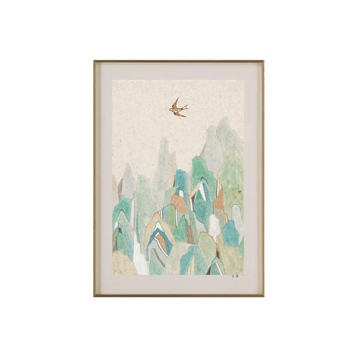 为你读诗  × 李二康 《那山》系列含框装裱复制水墨版画 商品图3