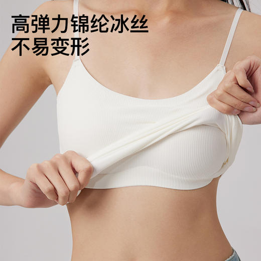 露背自由！RAU冰丝凉感带胸垫螺纹吊带背心 舒适亲肤 内搭外穿 商品图2