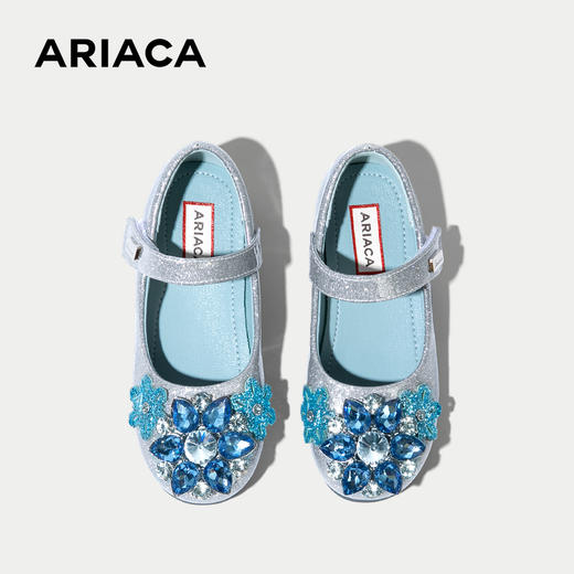 ARIACA艾芮苏女童公主鞋爱莎软底儿童水晶鞋春秋皮鞋女孩宝宝单鞋 商品图3