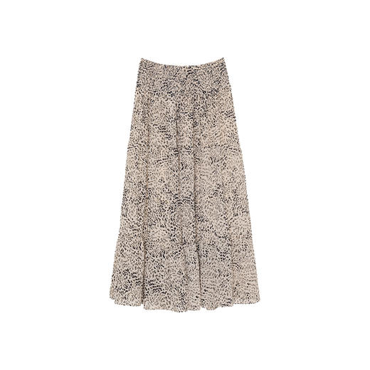 HeyDress豹纹半身裙女春秋高腰打揽显瘦设计感A字半裙小众碎花裙 商品图4