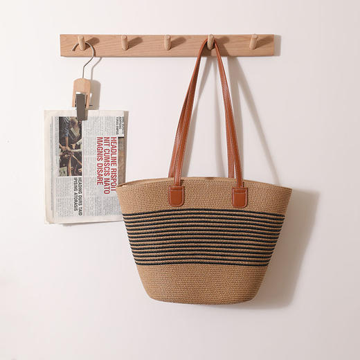 Safiya/索菲娅2024新款夏天时尚大容量托特包百搭编织女士单肩斜挎包 SF42215146 商品图1