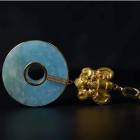 天河石平安扣琉璃管24k金錾刻瑞兽项链 商品图1