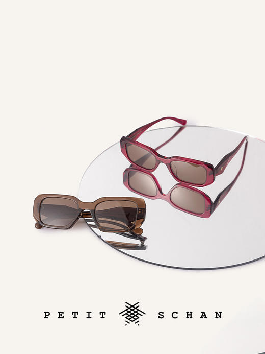 3000积分兑换  PETIT SCHAN小闪 jelly 果冻 复古小方框通透感色彩太阳墨镜 商品图6