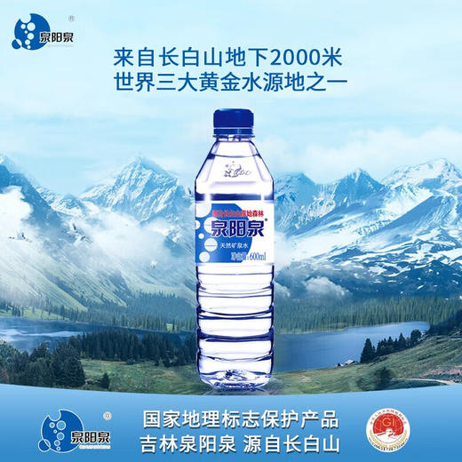 泉阳泉 长白山天然矿泉水 600ml*24瓶 整箱装 1990590 商品图0
