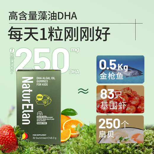 【通用】NaturElan呐兔DHA藻油布丁32粒 商品图3