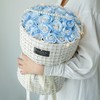 【送花永不过时！法式超美小香风花束】21朵小香风碎冰蓝玫瑰花束，可爱毛绒手捧玫瑰仿真花，送女友朋友闺蜜老婆，香皂永生干花多种颜色可选，520礼物七夕情人节常备！ 商品缩略图0