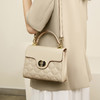 Safiya/索菲娅2024新款二层牛皮时尚小方包手机包手提单肩斜挎包女 SF42215138 商品缩略图0