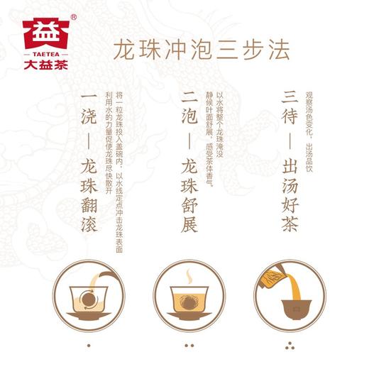 大益茶叶普洱茶 茶叶礼盒 送长辈 龙珠普洱生茶礼盒 商务礼赠 8g*25颗 商品图3