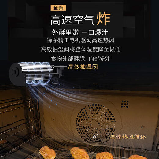 西门子烤箱五合一黑魔方45L蒸烤炖煮炸一体氧化自清洁真空恒温煮空气炸嵌入式家用CS2R5E5W2W 商品图3