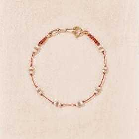 订购8周到｜Tityaravy-MALA-淡水珍珠 赭石色 手链［法国设计师］