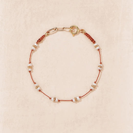 订购8周到｜Tityaravy-MALA-淡水珍珠 赭石色 手链［法国设计师］ 商品图0