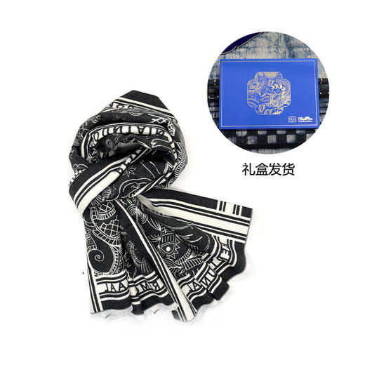 深山集市原创纹样民族风围巾披肩礼盒装 商品图2