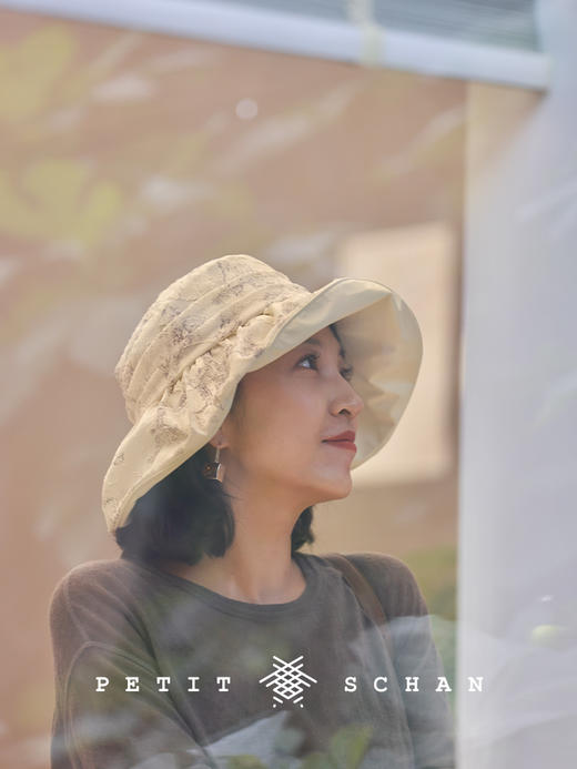 PETIT SCHAN小闪 #067 A Midsummer night's dream 仲夏夜之梦 法式印花大檐防晒渔夫帽 商品图3