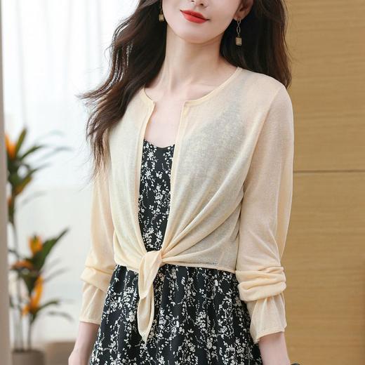 冰丝长袖针织开衫，透气配吊带裙罩衫外套CC-101-96893 商品图3