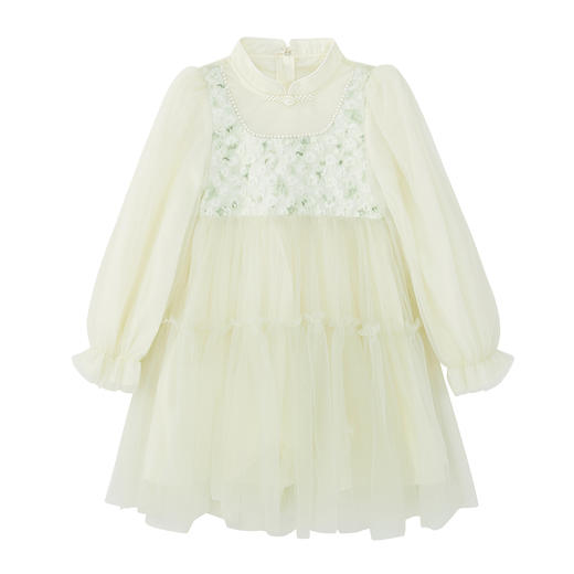 笛莎Deesha 童装女童连衣裙2024秋季新款儿童新中式裙 商品图4