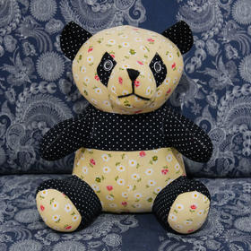 深山集市 小熊猫花布玩偶  随机花色发货