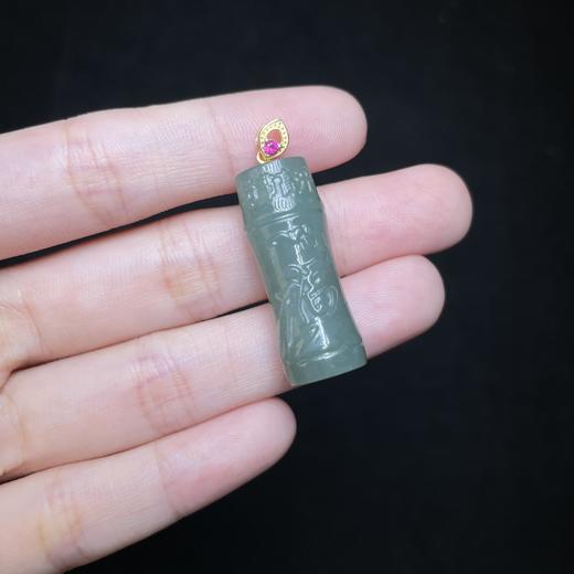 和田玉福竹吊坠 商品图0