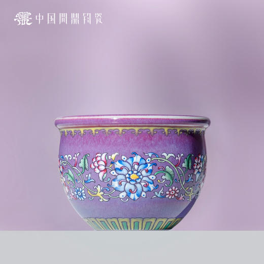 问鼎钧瓷风水缸杯（花开富贵） 商品图0