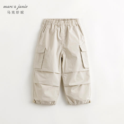 马克珍妮女童时尚大口袋工装降落伞裤儿童纯棉裤子春装新款240197 商品图3