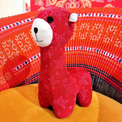 深山集市 羊驼花布手工玩偶 30*20CM 随机花色发货 商品图1