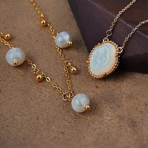 优选丨夏日项链饰品组合 夏日天然石浪漫项链  多彩贝壳项链 漫天星天然项链 商品图6