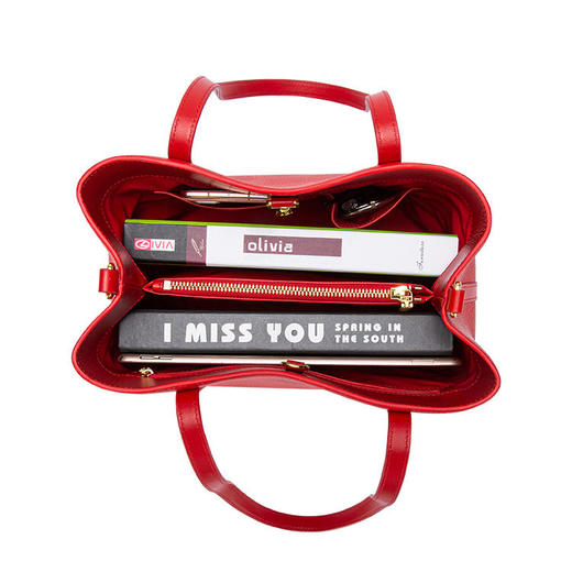 CHCH牛皮革简约时尚女式手提包CL2C2042 商品图7