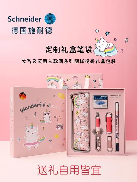 德国施耐德进口正姿钢笔学生专用成长礼盒套装小学生三年级练字EF尖0.35可擦矫女生男孩儿童文具生日送礼物品 商品图1
