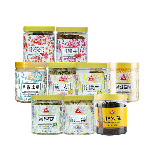 【川珍】礼遇夏日花茶礼盒735g（杭白菊30g、胎菊40g、柠檬片40g、玫瑰花60g、山楂干90g、金银花40g、冰糖360g、金丝皇菊15g、苦丁茶90g） 商品图2
