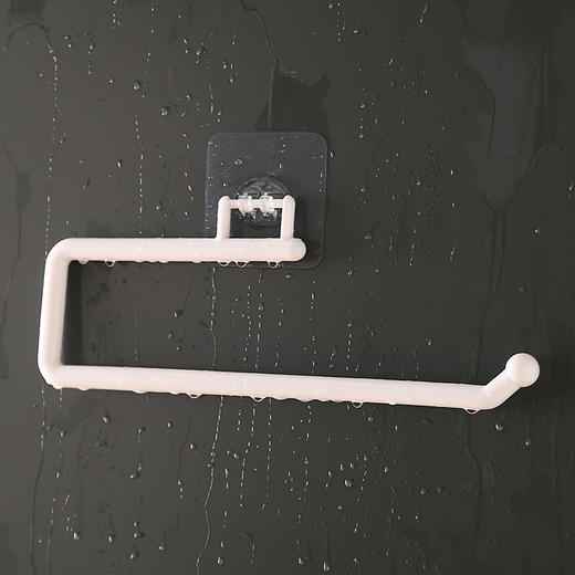 免打孔厨房专用纸巾架   卷纸架挂架保鲜膜收纳架卫生纸挂钩抹布支架3.207 商品图3