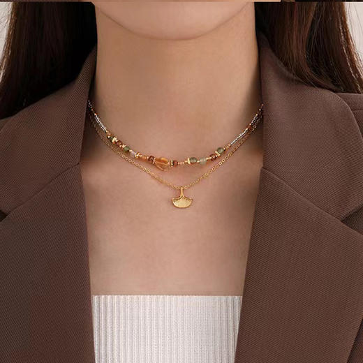 优选丨夏日项链饰品组合 夏日天然石浪漫项链  多彩贝壳项链 漫天星天然项链 商品图2