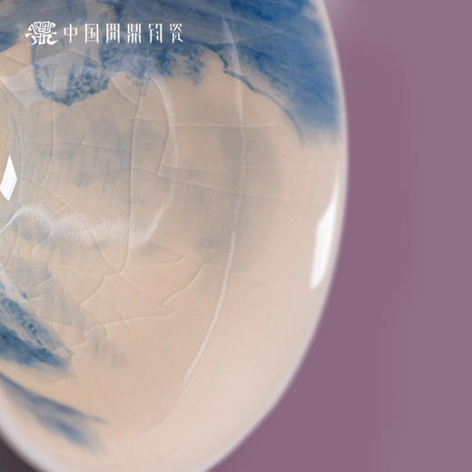 问鼎钧瓷鹅黄青花斗笠杯（轻舟楼松）(缺货) 商品图2