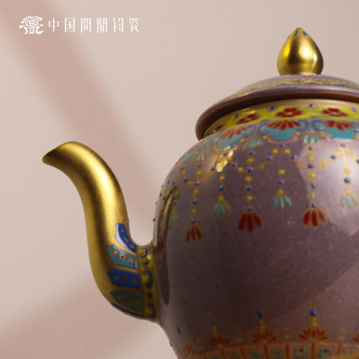 问鼎钧瓷清留壶(锦上繁华) 商品图4