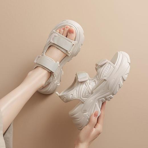 ZHR则则运动凉鞋女外穿休闲魔术贴增高厚底百搭户外运动沙滩女鞋 商品图8