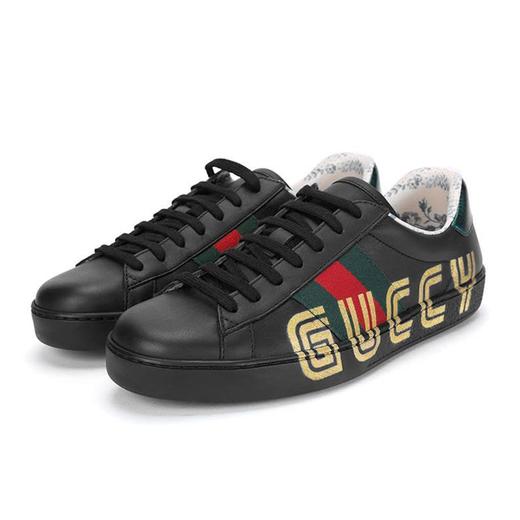 【现货特惠秒】GUCCI 古驰 男女同款金色字母Gucci印花Ace低帮运动休闲鞋 12034 商品图6