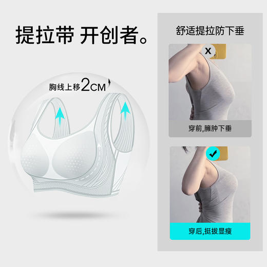 💗【提拉女王圆润款B-F】【7D超细纤维透气】润微洞洞模杯透气风王面料蜂巢+侧边果冻条文胸内衣 提拉薄纱【提拉系列】 商品图4